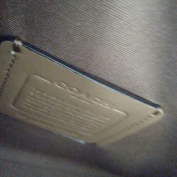 COACH Pebble Leather Tote Bag Taupe - Picture 9 of 12